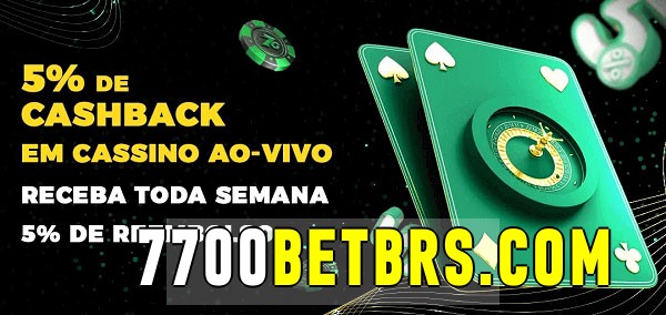 Promoções do cassino ao Vivo 7700bet.com 